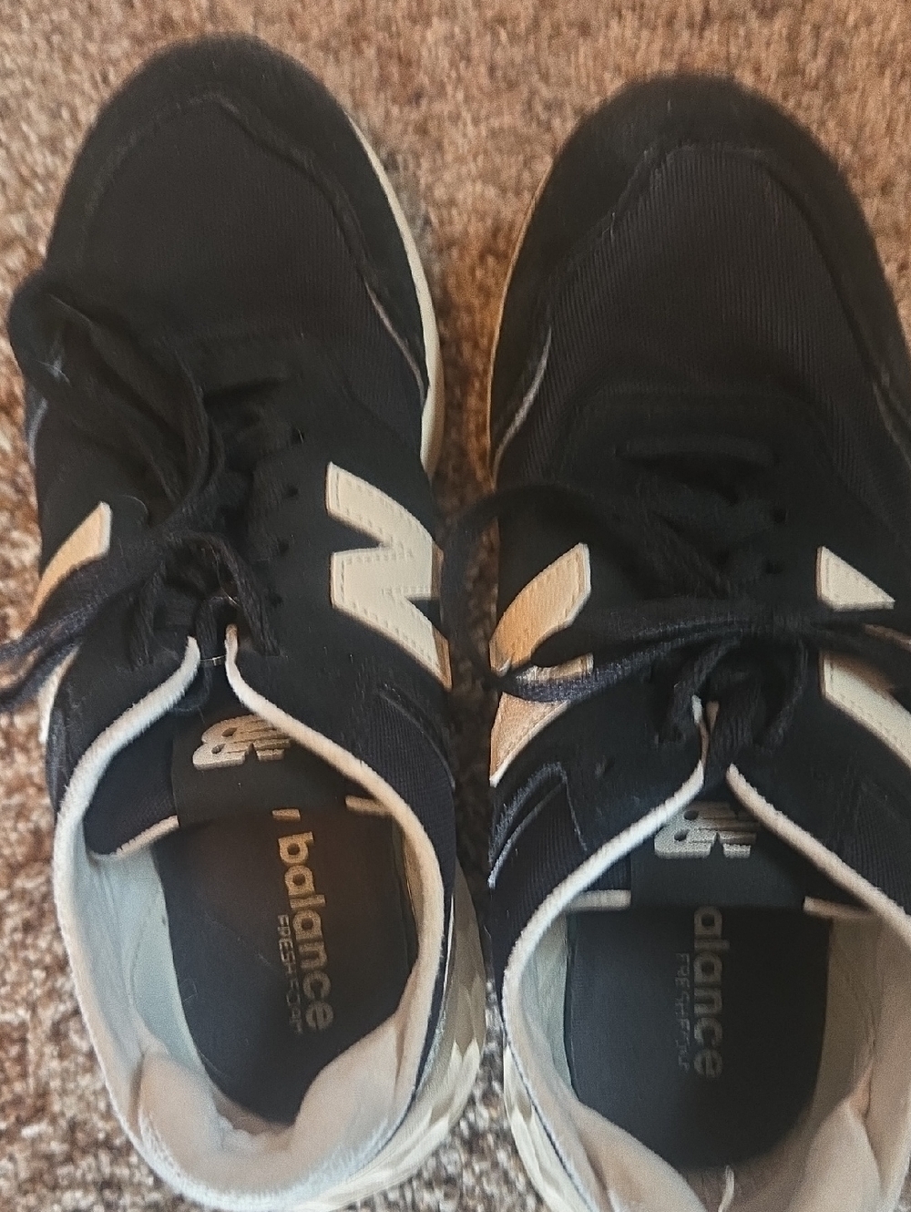New Balance Black and White Athletic Sneakers